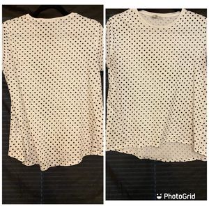 Black and white polka dot top